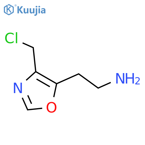 2-4-(chloromethyl)-1,3-oxazol-5-ylethan-1-amine structure