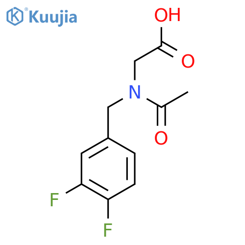 2-{N-(3,4-difluorophenyl)methylacetamido}acetic acid structure