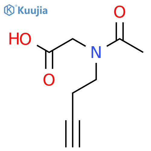 2-N-(but-3-yn-1-yl)acetamidoacetic acid structure