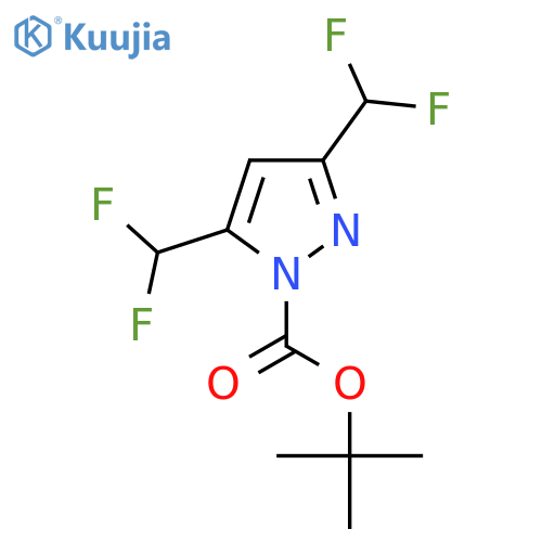 tert-butyl 3,5-bis(difluoromethyl)-1H-pyrazole-1-carboxylate structure