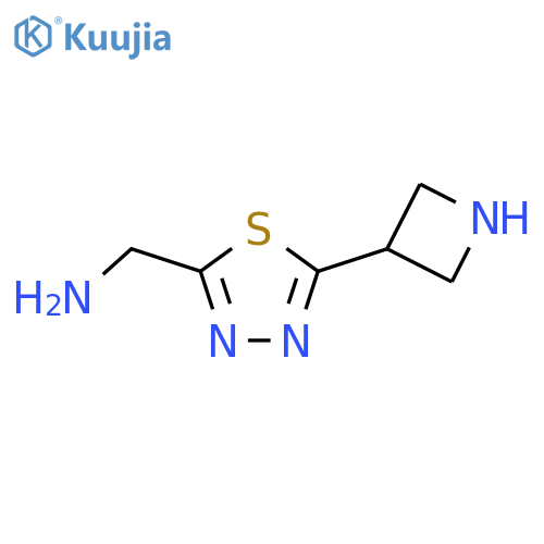 1-5-(azetidin-3-yl)-1,3,4-thiadiazol-2-ylmethanamine structure