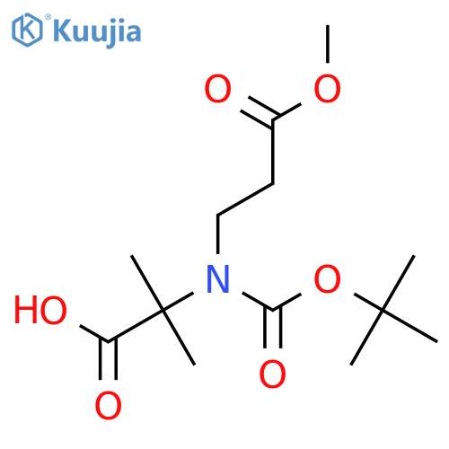 2-{(tert-butoxy)carbonyl(3-methoxy-3-oxopropyl)amino}-2-methylpropanoic acid structure