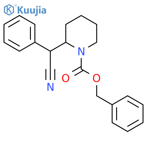 benzyl 2-cyano(phenyl)methylpiperidine-1-carboxylate structure