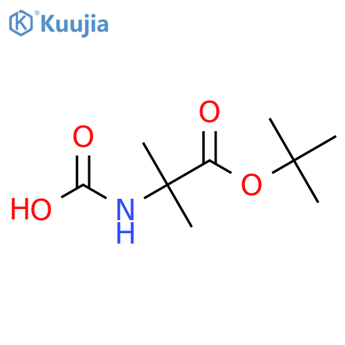 1-(tert-butoxy)-2-methyl-1-oxopropan-2-ylcarbamic acid structure