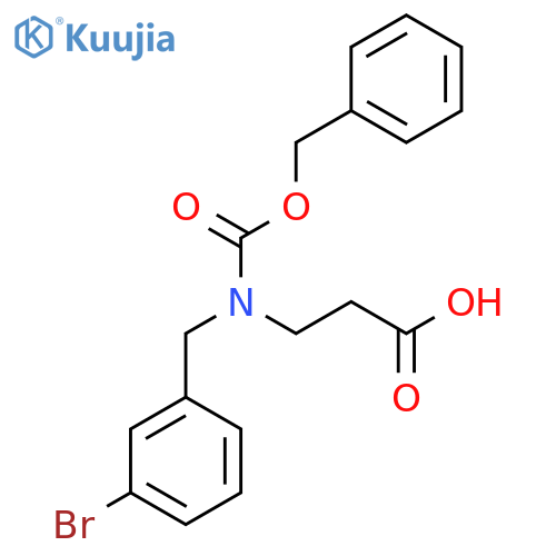 3-{(benzyloxy)carbonyl(3-bromophenyl)methylamino}propanoic acid structure