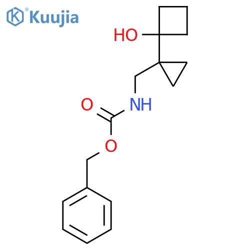 benzyl N-{[1-(1-hydroxycyclobutyl)cyclopropyl]methyl}carbamate structure