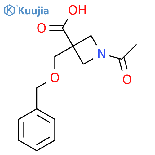 1-acetyl-3-(benzyloxy)methylazetidine-3-carboxylic acid structure