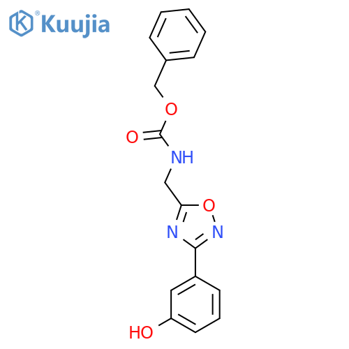 benzyl N-{3-(3-hydroxyphenyl)-1,2,4-oxadiazol-5-ylmethyl}carbamate structure