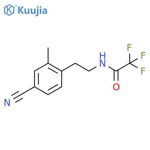 N-2-(4-cyano-2-methylphenyl)ethyl-2,2,2-trifluoroacetamide structure