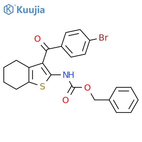 benzyl N-3-(4-bromobenzoyl)-4,5,6,7-tetrahydro-1-benzothiophen-2-ylcarbamate structure