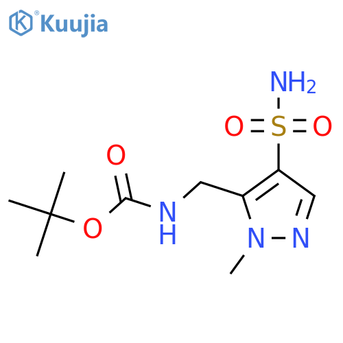tert-butyl N-(1-methyl-4-sulfamoyl-1H-pyrazol-5-yl)methylcarbamate structure