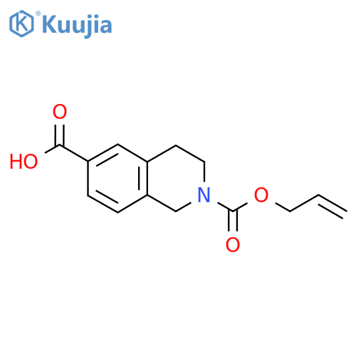 2-(prop-2-en-1-yloxy)carbonyl-1,2,3,4-tetrahydroisoquinoline-6-carboxylic acid structure