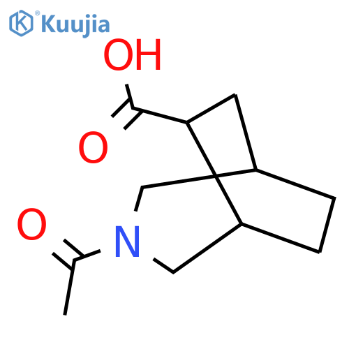 3-acetyl-3-azabicyclo3.2.2nonane-6-carboxylic acid structure