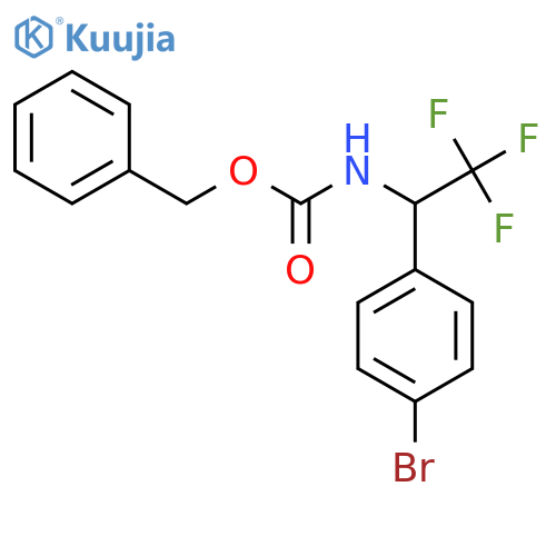 benzyl N-[1-(4-bromophenyl)-2,2,2-trifluoroethyl]carbamate structure