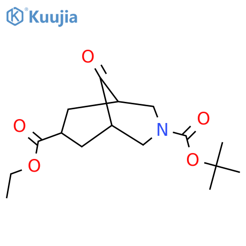 3-tert-butyl 7-ethyl 9-oxo-3-azabicyclo3.3.1nonane-3,7-dicarboxylate structure