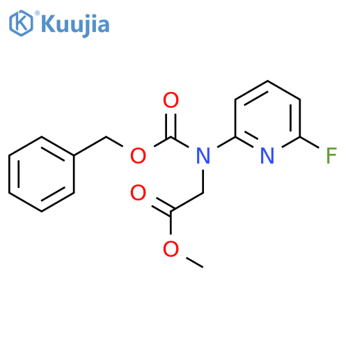 methyl 2-{(benzyloxy)carbonyl(6-fluoropyridin-2-yl)amino}acetate structure