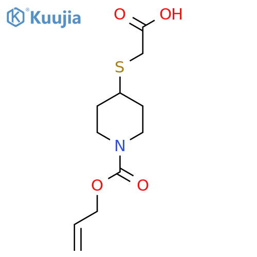 2-({1-(prop-2-en-1-yloxy)carbonylpiperidin-4-yl}sulfanyl)acetic acid structure