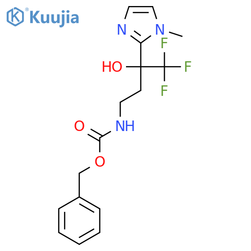 benzyl N-[4,4,4-trifluoro-3-hydroxy-3-(1-methyl-1H-imidazol-2-yl)butyl]carbamate structure