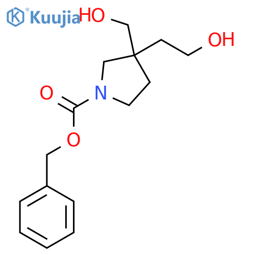 Benzyl 3-(2-hydroxyethyl)-3-(hydroxymethyl)pyrrolidine-1-carboxylate structure