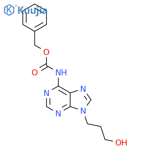 benzyl N-9-(3-hydroxypropyl)-9H-purin-6-ylcarbamate structure
