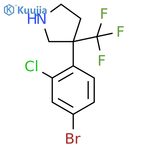 3-(4-Bromo-2-chlorophenyl)-3-(trifluoromethyl)pyrrolidine structure