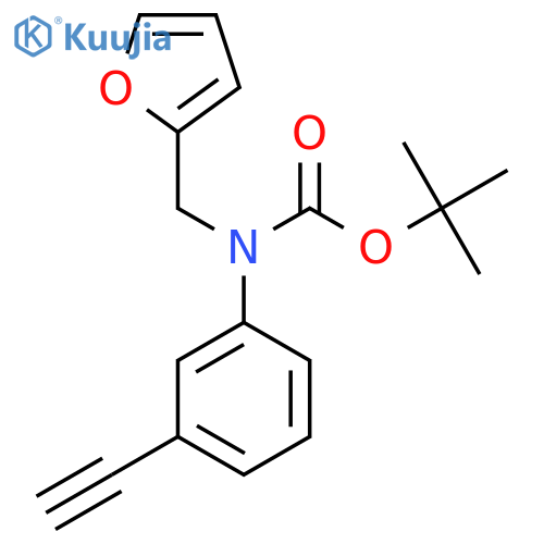 tert-butyl N-(3-ethynylphenyl)-N-(furan-2-yl)methylcarbamate structure
