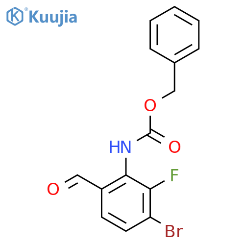 benzyl N-(3-bromo-2-fluoro-6-formylphenyl)carbamate structure