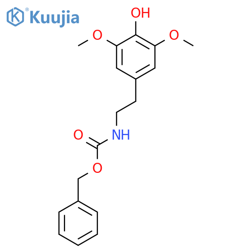 benzyl N-2-(4-hydroxy-3,5-dimethoxyphenyl)ethylcarbamate structure