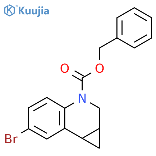 benzyl 6-bromo-1H,1aH,2H,3H,7bH-cyclopropa[c]quinoline-3-carboxylate structure