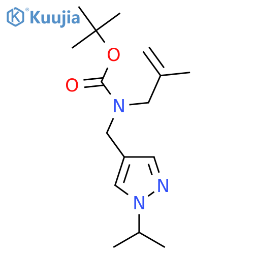 tert-butyl N-(2-methylprop-2-en-1-yl)-N-{1-(propan-2-yl)-1H-pyrazol-4-ylmethyl}carbamate structure