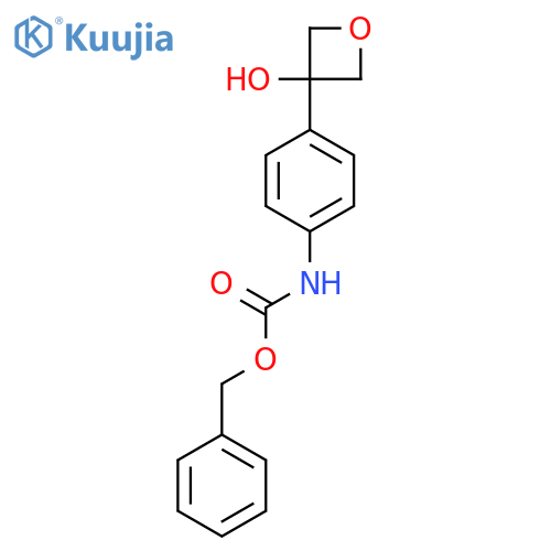 benzyl N-4-(3-hydroxyoxetan-3-yl)phenylcarbamate structure