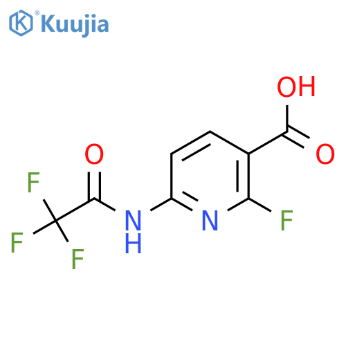 2-Fluoro-6-(2,2,2-trifluoroacetamido)pyridine-3-carboxylic acid structure