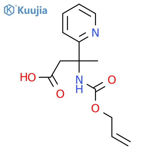 3-{(prop-2-en-1-yloxy)carbonylamino}-3-(pyridin-2-yl)butanoic acid structure