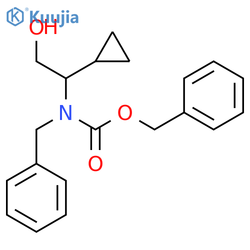 benzyl N-benzyl-N-(1-cyclopropyl-2-hydroxyethyl)carbamate structure