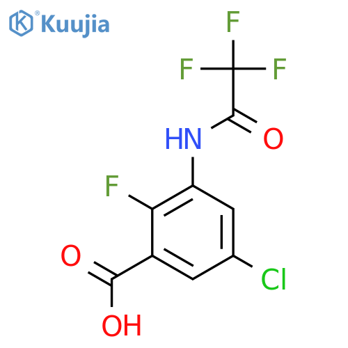 5-Chloro-2-fluoro-3-(2,2,2-trifluoroacetamido)benzoic acid structure