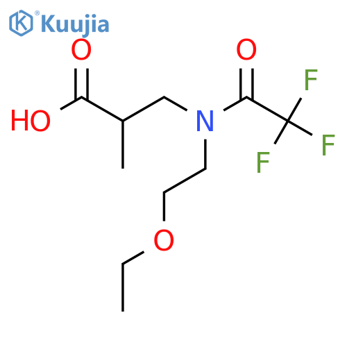 3-N-(2-ethoxyethyl)-2,2,2-trifluoroacetamido-2-methylpropanoic acid structure