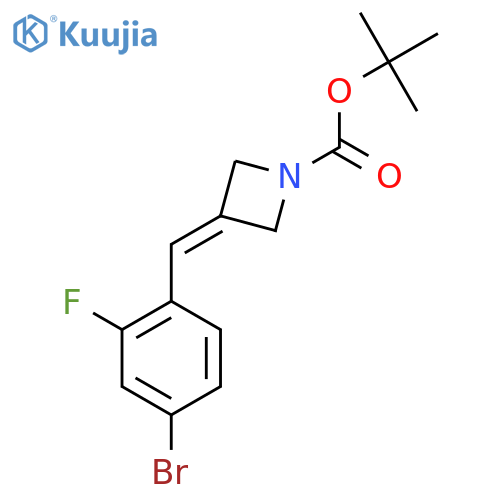 tert-butyl 3-(4-bromo-2-fluorophenyl)methylideneazetidine-1-carboxylate structure