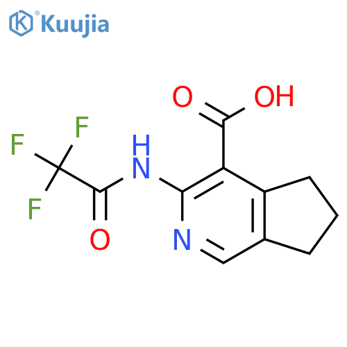3-(2,2,2-trifluoroacetamido)-5H,6H,7H-cyclopenta[c]pyridine-4-carboxylic acid structure