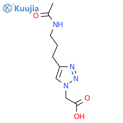 2-4-(3-acetamidopropyl)-1H-1,2,3-triazol-1-ylacetic acid structure