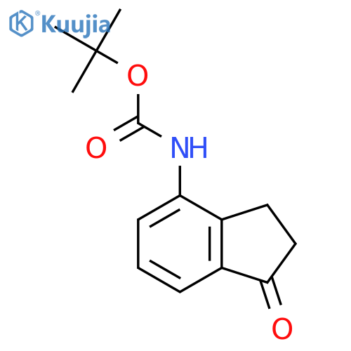 tert-butyl N-(1-oxo-2,3-dihydro-1H-inden-4-yl)carbamate structure