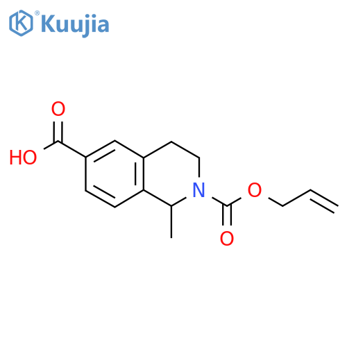 1-Methyl-2-[(prop-2-en-1-yloxy)carbonyl]-1,2,3,4-tetrahydroisoquinoline-6-carboxylic acid structure