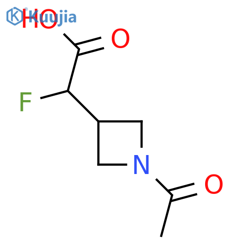 2-(1-Acetylazetidin-3-yl)-2-fluoroacetic acid structure