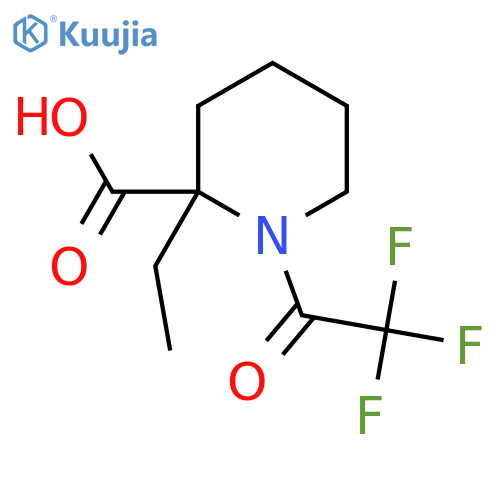 2-Ethyl-1-(trifluoroacetyl)piperidine-2-carboxylic acid structure