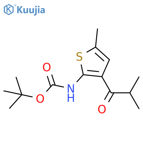 tert-butyl N-5-methyl-3-(2-methylpropanoyl)thiophen-2-ylcarbamate structure