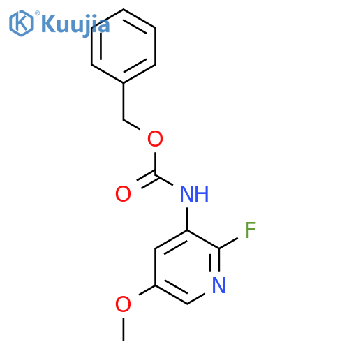 benzyl N-(2-fluoro-5-methoxypyridin-3-yl)carbamate structure