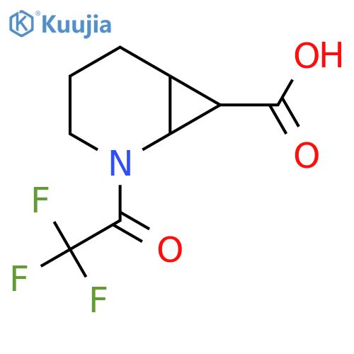 2-(Trifluoroacetyl)-2-azabicyclo[4.1.0]heptane-7-carboxylic acid structure