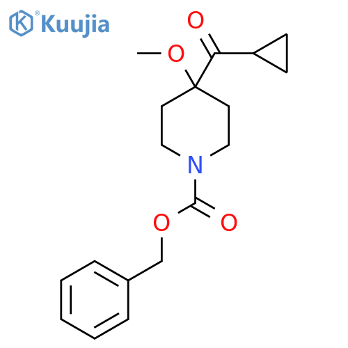 Benzyl 4-cyclopropanecarbonyl-4-methoxypiperidine-1-carboxylate structure