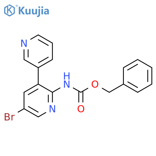 benzyl N-{5-bromo-3,3'-bipyridin-2-yl}carbamate structure