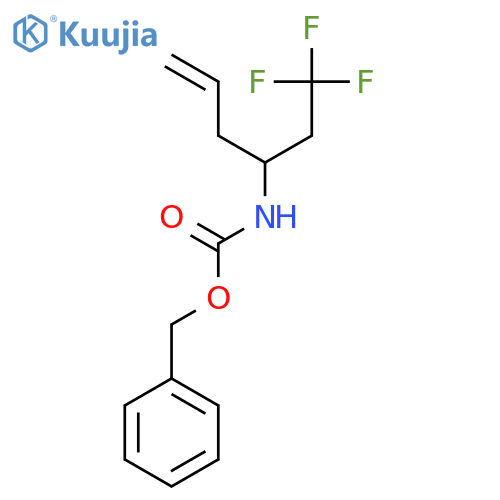 benzyl N-(1,1,1-trifluorohex-5-en-3-yl)carbamate structure