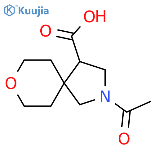 2-acetyl-8-oxa-2-azaspiro4.5decane-4-carboxylic acid structure